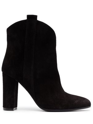 Via Roma 15 90mm suede ankle boots - Black