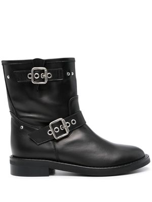 Via Roma 15 leather ankle boots - Black