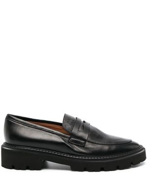 Via Roma 15 leather penny loafers - Black