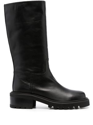 Via Roma 15 Malibu 50mm leather boots - Black