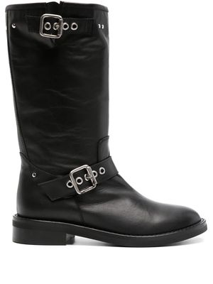Via Roma 15 Malibu mid-calf leather boots - Black