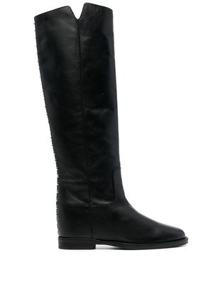 Via Roma 15 over-the-knee length boots - Black