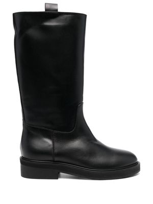Via Roma 15 polished-leather boots - Black