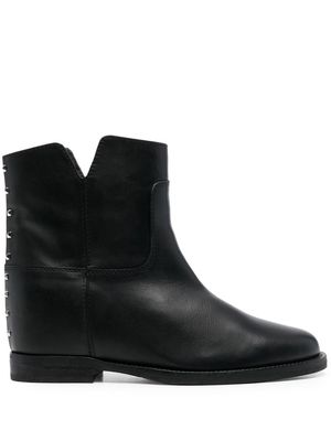 Via Roma 15 rear stud-embellished detail boots - Black