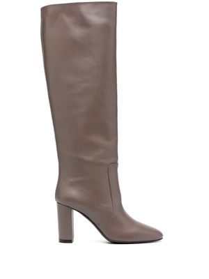 Via Roma 15 Santa Monica 85mm leather boots - Brown
