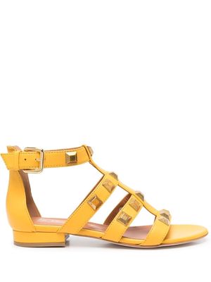Via Roma 15 studded 25mm open-toe sandals - Yellow