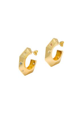 Via Savona 18K Gold-Plated Cubic Zirconia 39 Earrings