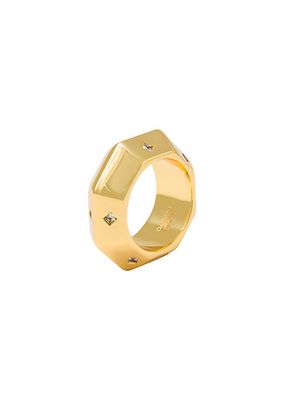 Via Savona 18K Gold-Plated Cubic Zirconia 39 Ring
