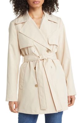 Via Spiga Double Breasted Belted Trench Coat in Biscotti