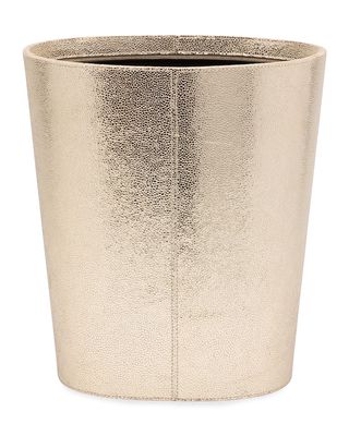 Viana Leather Oval Wastebasket