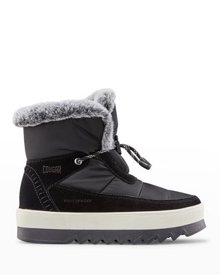 Vibe Nylon Faux Fur Snow Boots