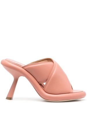Vic Matie 105mm crossover-strap detail mules - Pink
