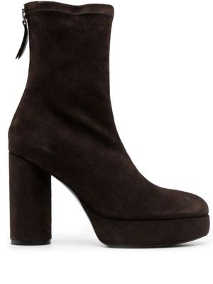 Vic Matie 115mm ankle suede boots - Brown