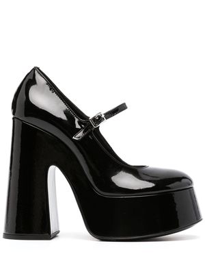 Vic Matie 145mm patent leather sandals - Black