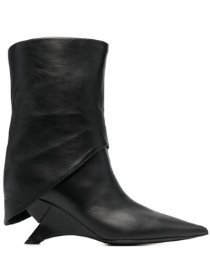 Vic Matie 70mm pointed-toe leather boots - Black