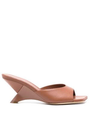 Vic Matie 75mm leather mules - Brown