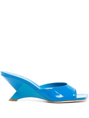 Vic Matie 80mm patent leather mules - Blue