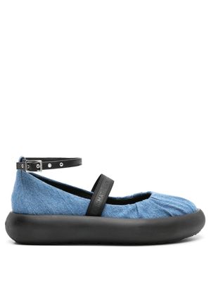 Vic Matie ankle-strap denim ballerina shoes - Blue