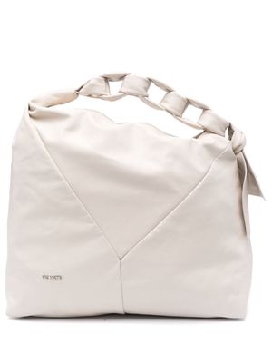 Vic Matie asymmetric leather tote bag - Neutrals