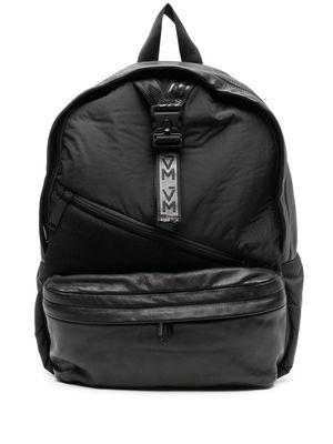 Vic Matie branded-zip panelled backpack - Black