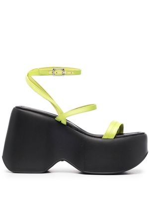 Vic Matie chunky leather sandals - Green