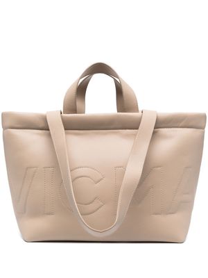 Vic Matie embroidered logo tote bag - Neutrals