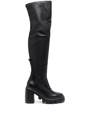 Vic Matie Gear Heel 110mm thigh-high boots - Black