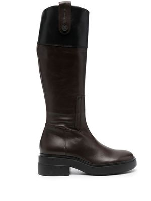Vic Matie knee-length leather boots - Brown