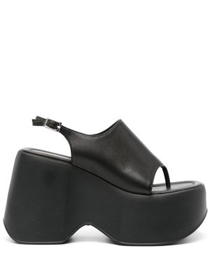 Vic Matie leather platform sandals - Black