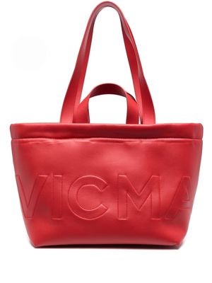 Vic Matie logo-embroidered leather tote bag