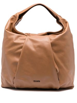 Vic Matie logo-lettering tote bag - Brown