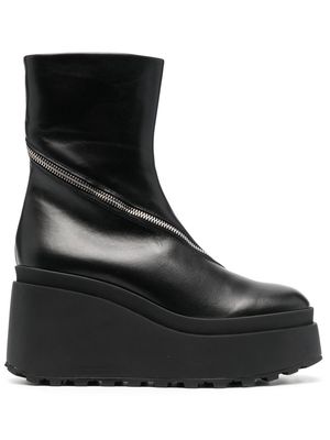 Vic Matie platform leather ankle boots - Black