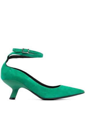 Vic Matie pointed 70mm heeled pumps - Green
