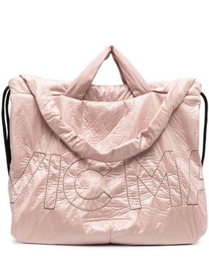 Vic Matie quilted-logo backpack tote-bag - Pink
