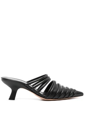 Vic Matie sculpted-heel leather mules - Black