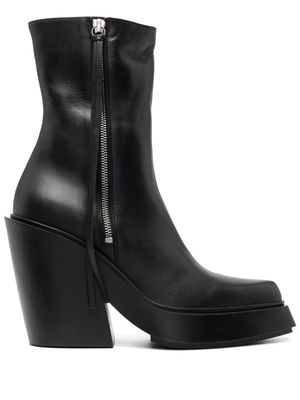 Vic Matie Tetrix 100mm leather ankle boots - Black