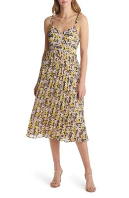 VICI Collection Floral Sleeveless Dress in Black Multi