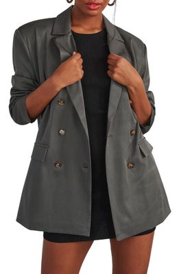 VICI Collection Lira Oversize Double Breasted Blazer in Charcoal