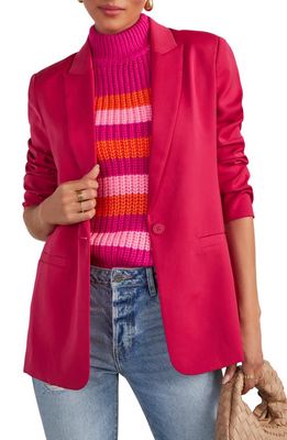 VICI Collection Standards Solid One-Button Blazer in Berry