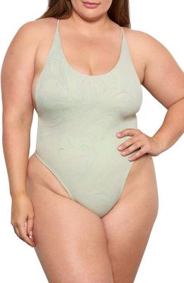 Vicious The Dos Gardenias Signature One-Piece Swimsuit in Seaglass