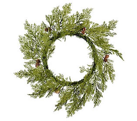 Vickerman 24" Cedar Pinecone Wreath