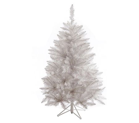 Vickerman 3.5' x 26" Unlit Sparkle White Spruce Tree