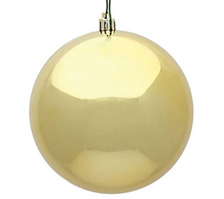 Vickerman 4.75" Christmas Shiny Ball Ornament, 4 per Bag