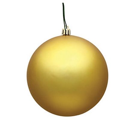 Vickerman 4.75" Gold Matte Christmas Ball Ornam ent, 4 per Bag