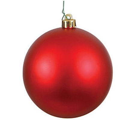 Vickerman 4" Red Matte Ball Ornament, 6 per Bag