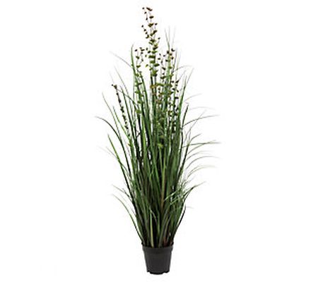 Vickerman 48" Artificial Potted Green Grass and Eucalyptus