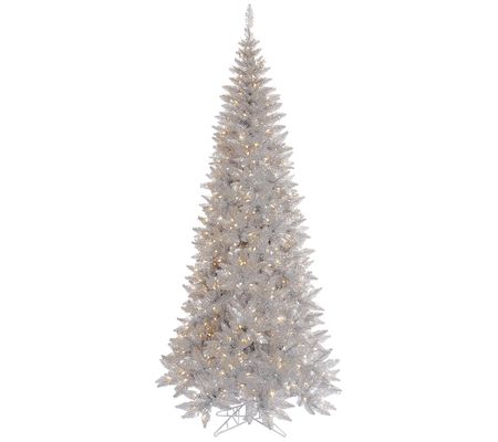 Vickerman 6.5' Tinsel Fir Slim Artificial Chris tmas Tree