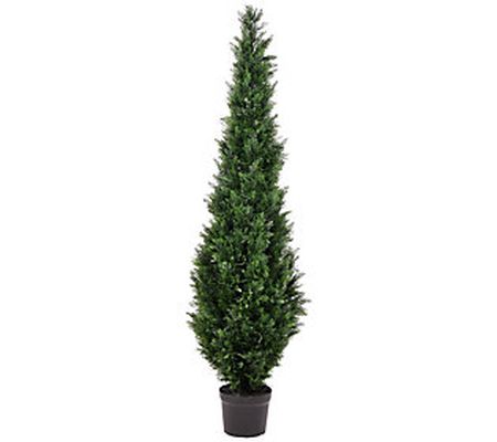 Vickerman 6' Artificial Potted Green Cedar Tree