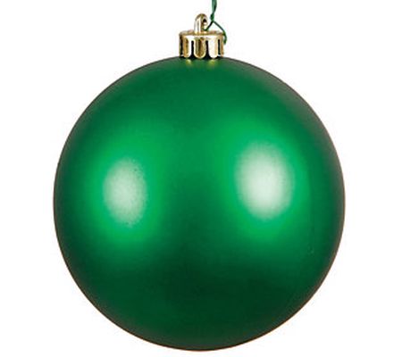 Vickerman 6" Matte Ball Ornament, 4 per Bag