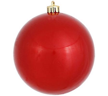 Vickerman 6" Red Candy Ball Christmas Ornament, 4 per Bag